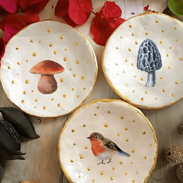 צלחות נוי בעבודת יד