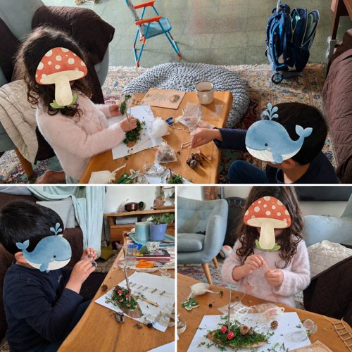 ילדים יוצרים את עץ המשאלות
